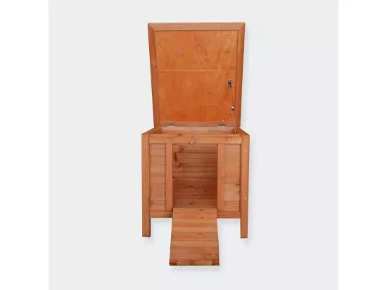 Cabane clapier à lapins bois marron 42 x 51.5 x 43 cm 3716001