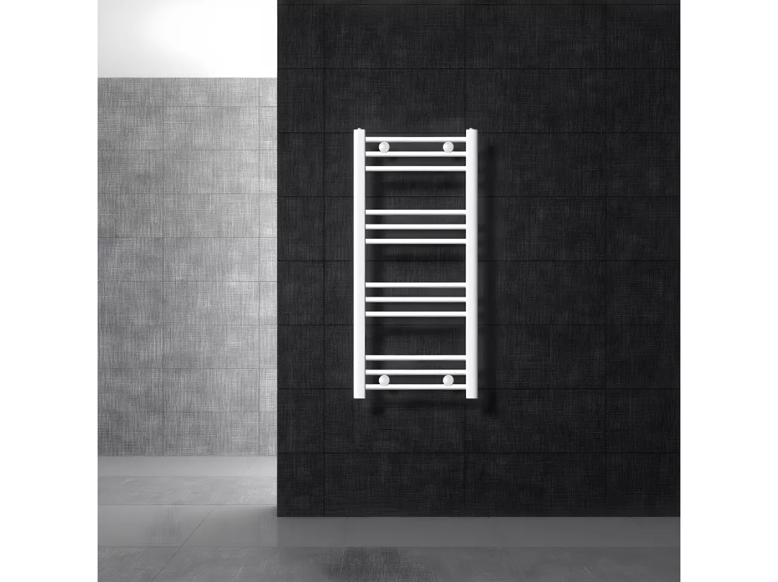 Radiateur de salle de bain Sahara Raccord latéral sèche-serviettes Blanc 40x80cm