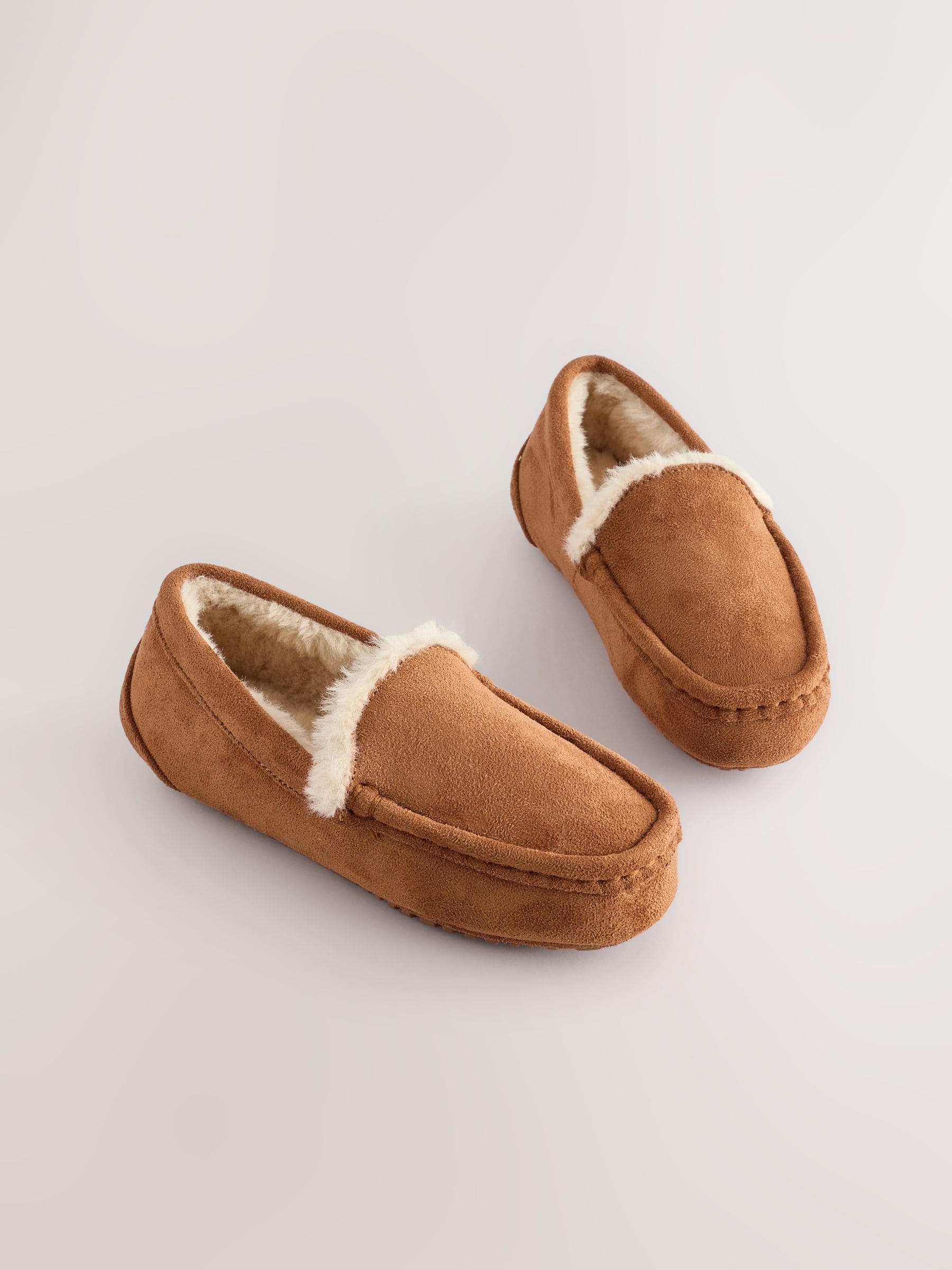 Lichtbruin - Behaaglijke pantoffels met mocassin
