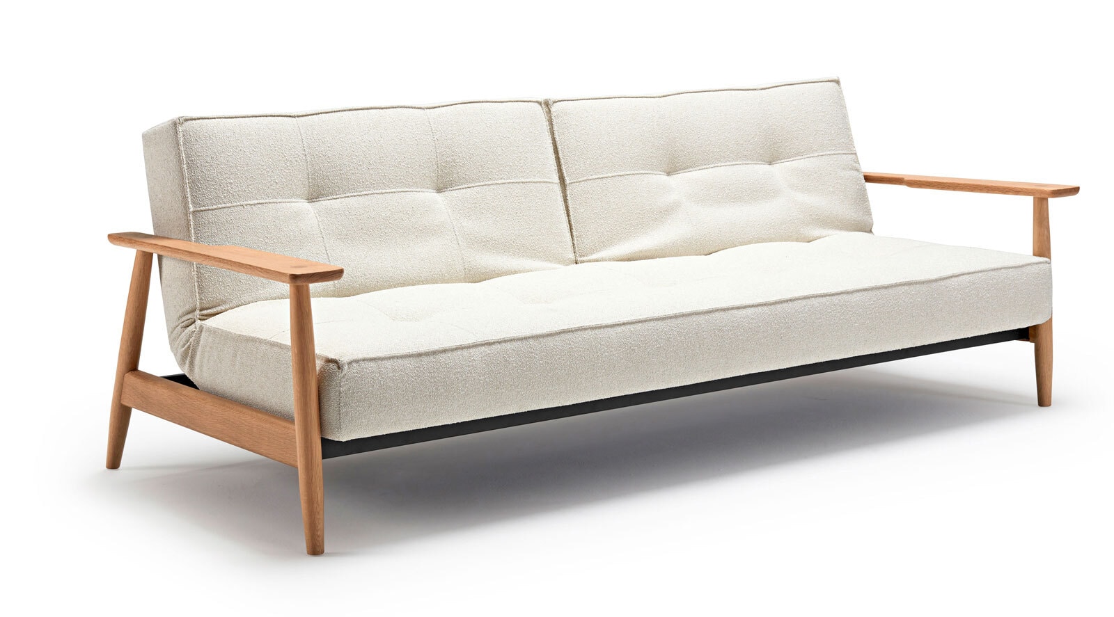 INNOVATION LIVING Schlafsofa HAVANNA AL Eiche natur /Boucle white