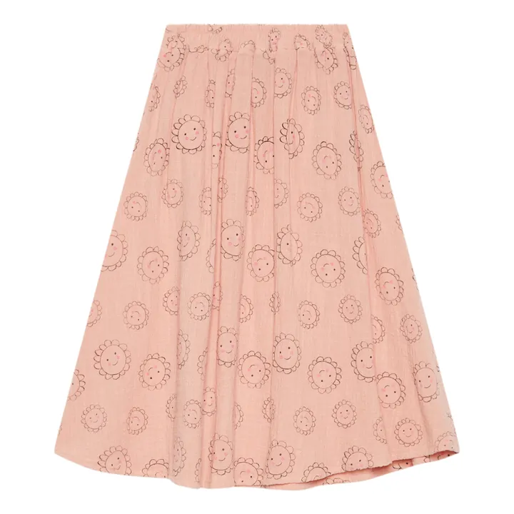 Weekend House Jupe Fleurs Coton Bio | Rose pâle