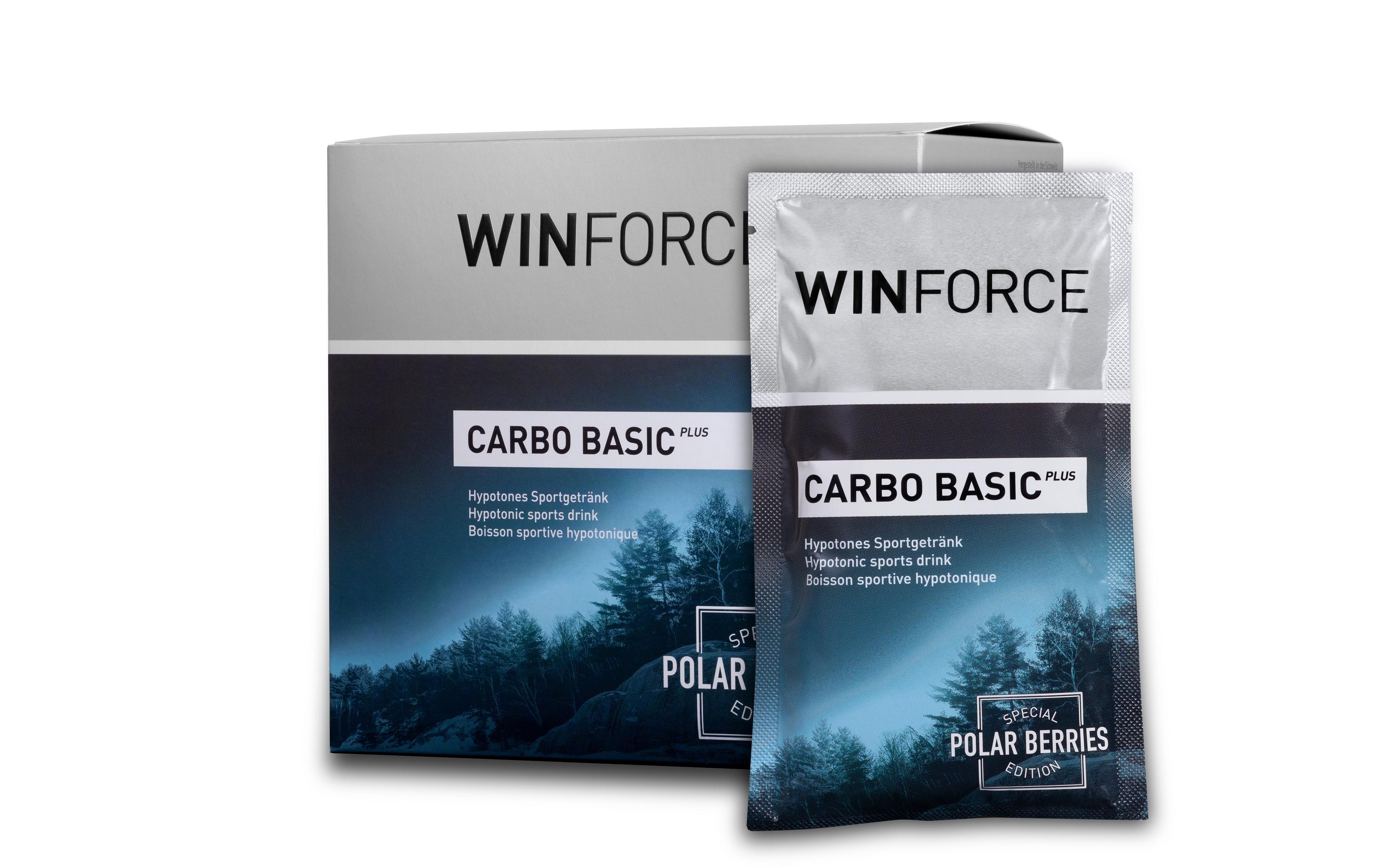 Pulver Carbo Basic Plus Polar Berries, 10 StückHypotonisches Sportgetränkepulver