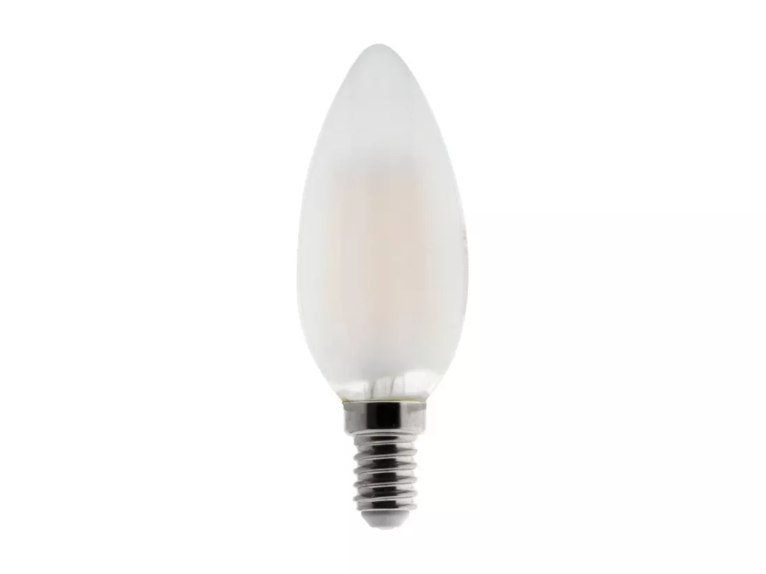 Ampoule déco filament LED Flamme 4W E14 400lm 2700K - Blanc chaud - Zenitech