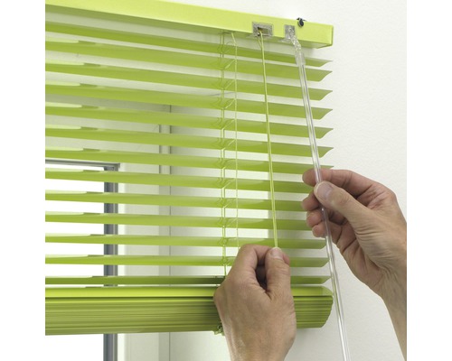 Soluna DIM-OUT aluminium jaloezie 40x170 cm limoen, met 20% meer lamellen voor betere verduistering