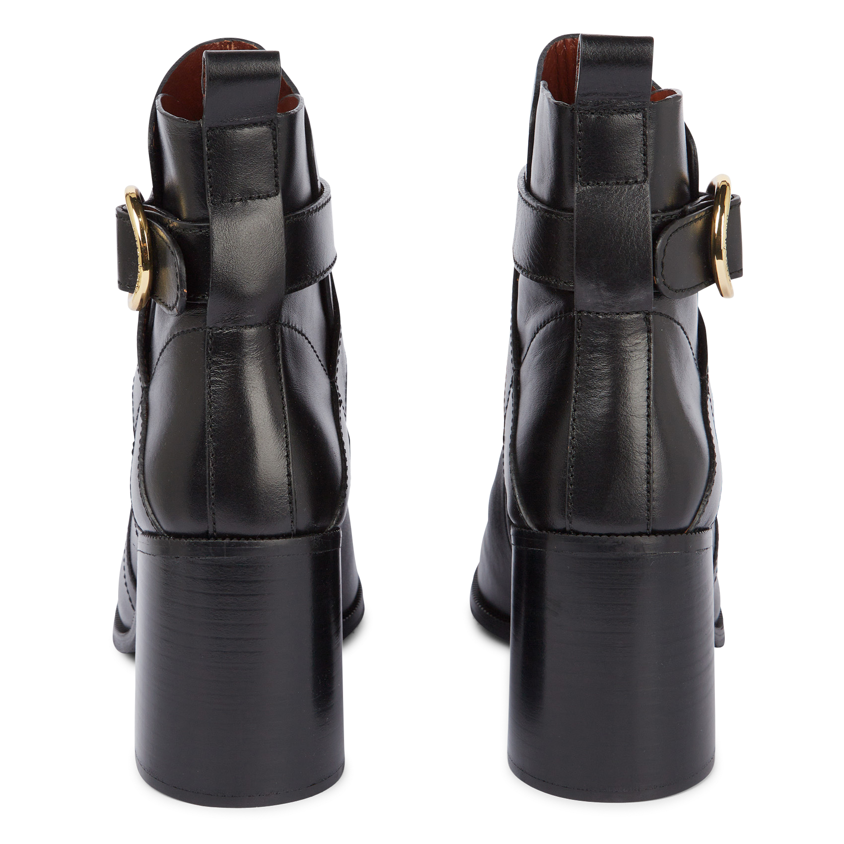 LYNA - Bottes à talons en cuir | Noir