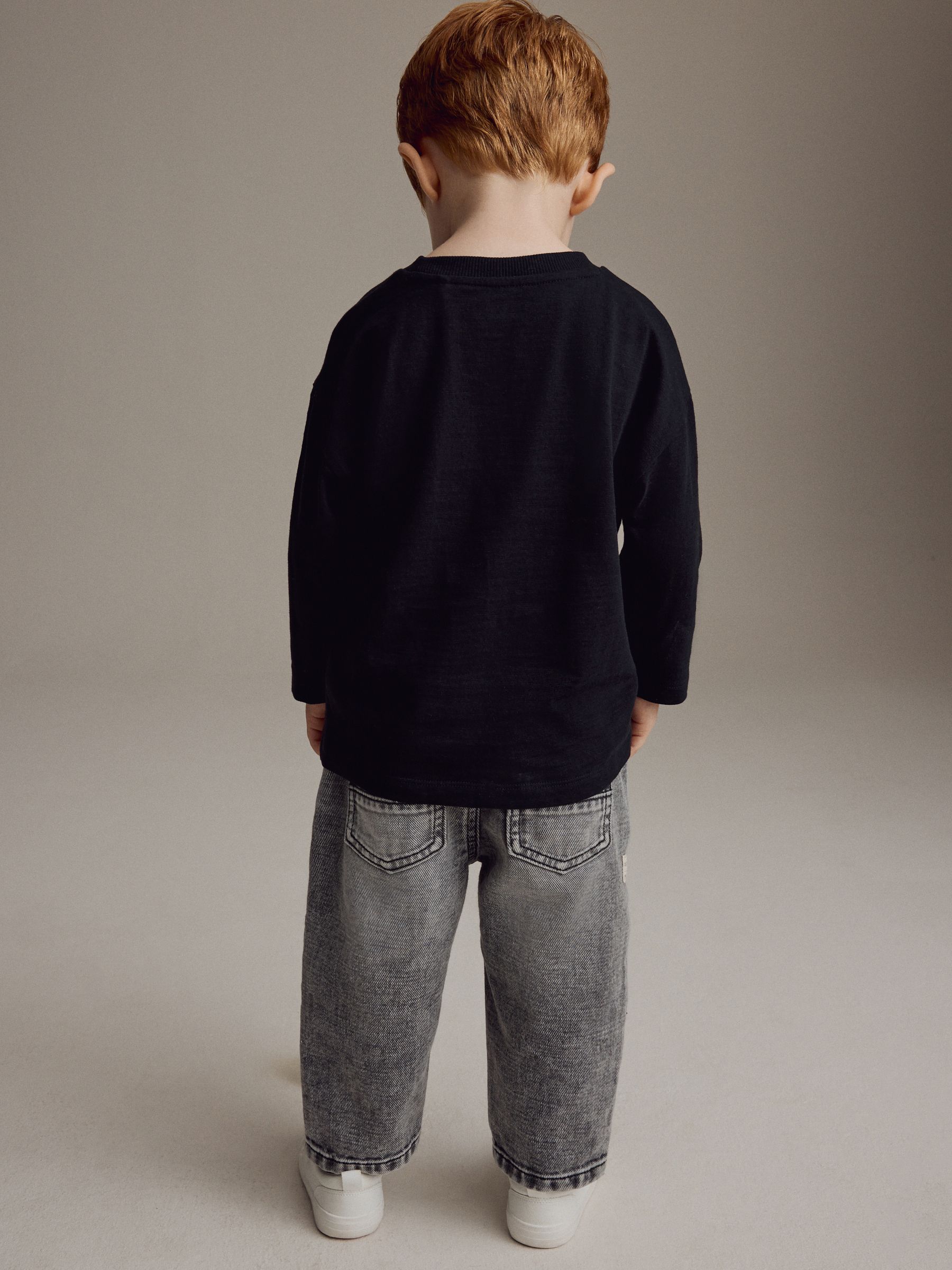 Grijs denim - Jeans met geplooide voorkant (3mnd-7jr)
