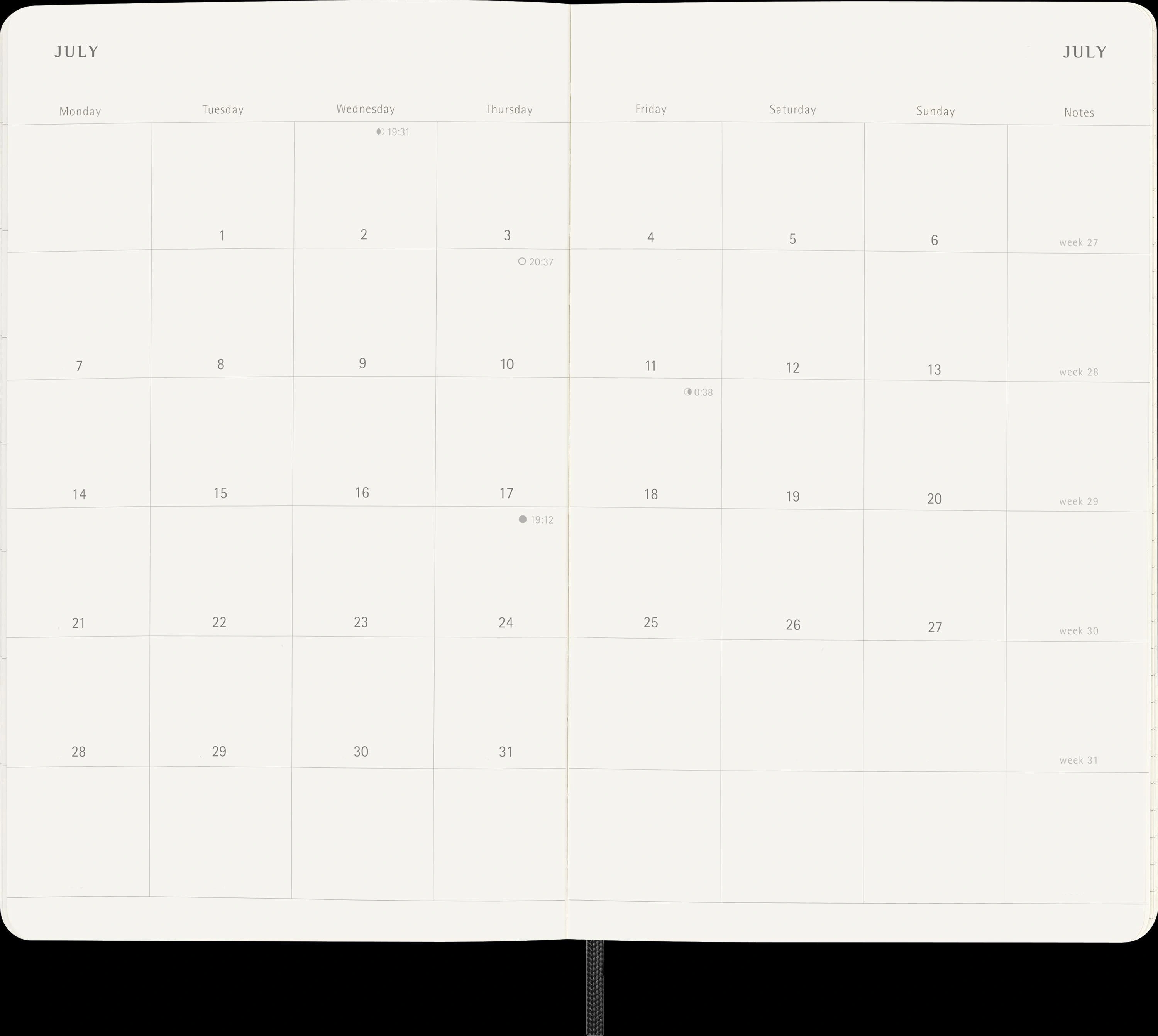 Moleskine 12 Monate Tageskalender 2025, Pocket/A6