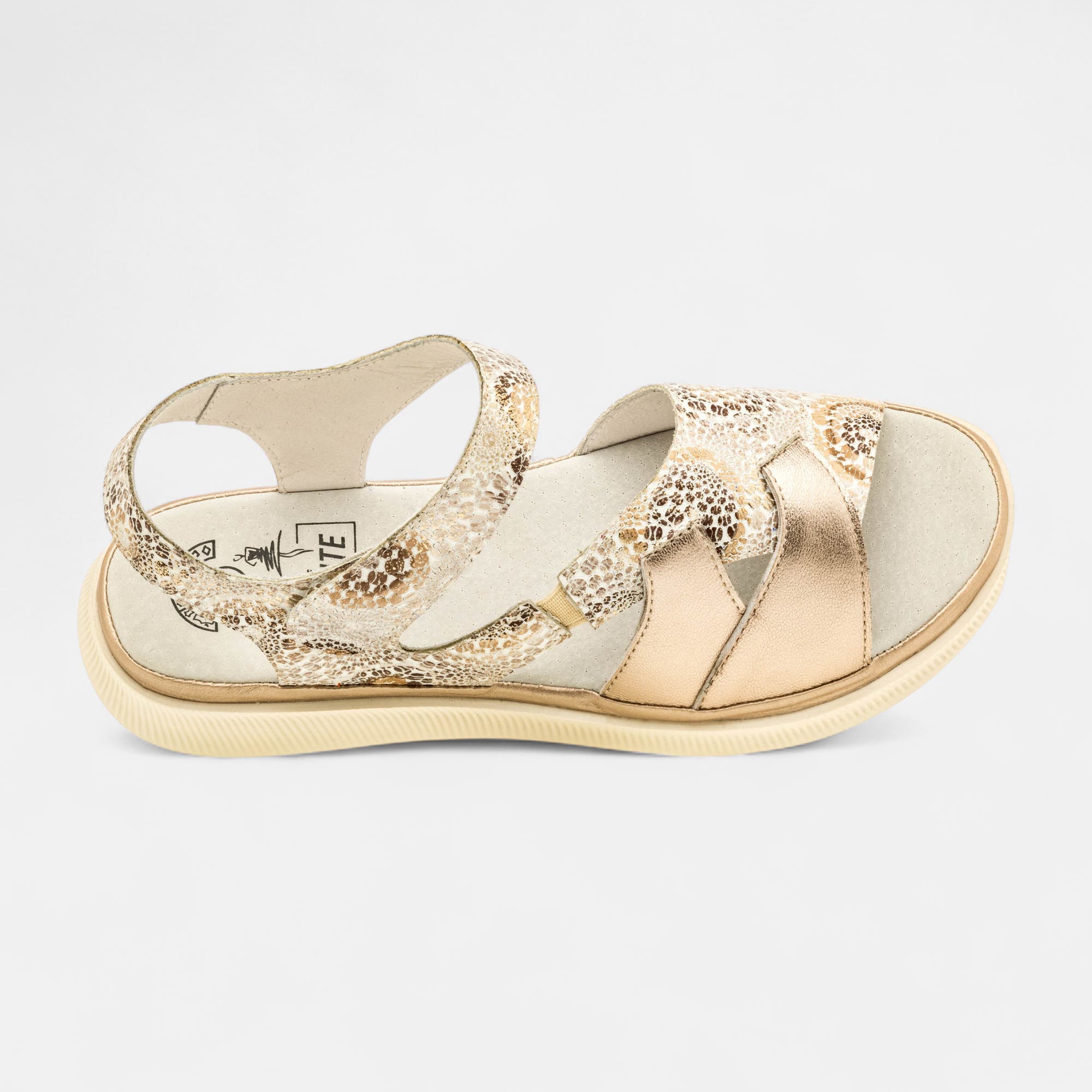 Sandales Femme en cuir or