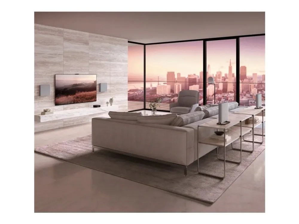 Sony BRAVIA Theater Quad HT-A9M2 - Højttalersystem - til hjemmebiograf - 4.0.4-kanal - trådløs - Wi-Fi, Fast Ethernet, Bluetooth - App-kontrolleret - 504 Watt (Total) - 3-vejs - grå