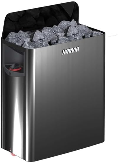Harvia Saunaöfen The Wall Black Steel (Steuergerät: Eingebaut, 4.5 kW)