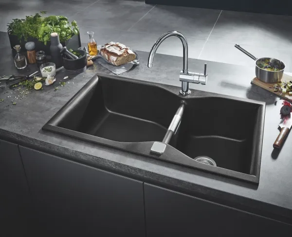 Grohe Minta etgr køk brus dual - etgrkøkkenbatteri, C-tud, ethulsmontage, supersteel 32321DC2