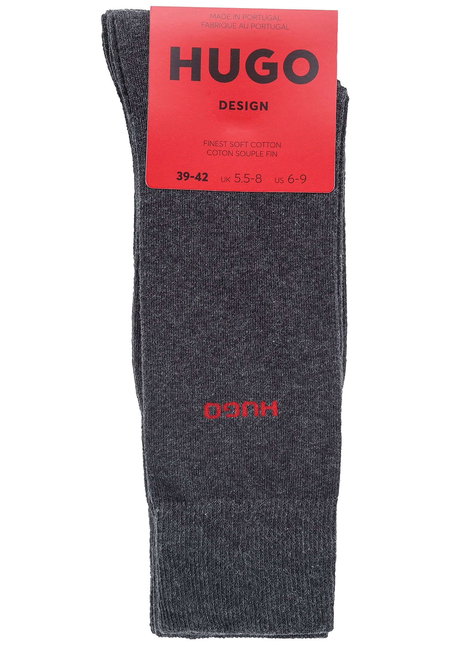 HUGO Underwear Businesssocken »2P RS UNI CC« Packung, 2er Pack, 2 Paar tlg. mit kontrastfarbenem HUGO Logo-Schriftzug