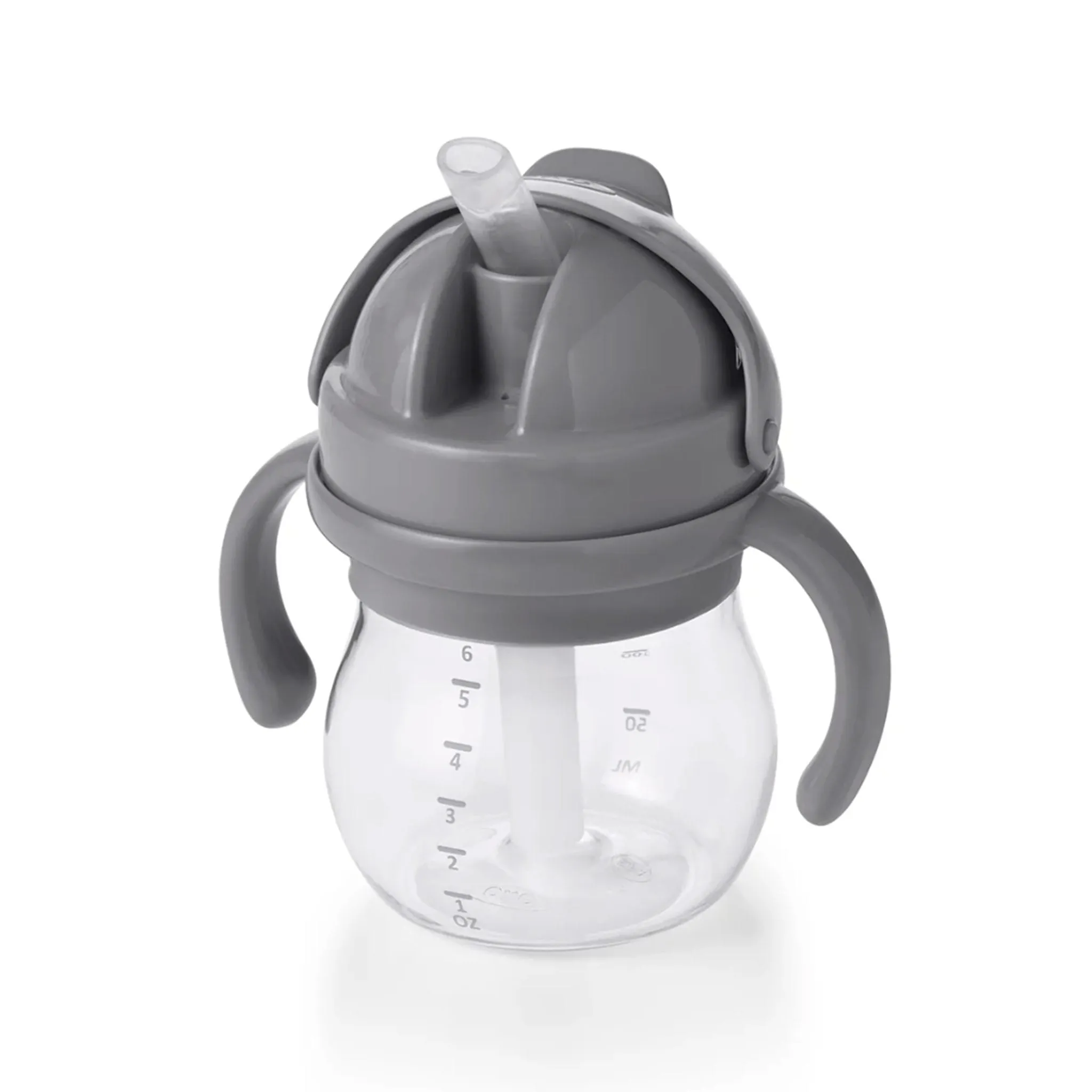 Oxo Tot Gobelet Paille Poignées 6oz - Gris