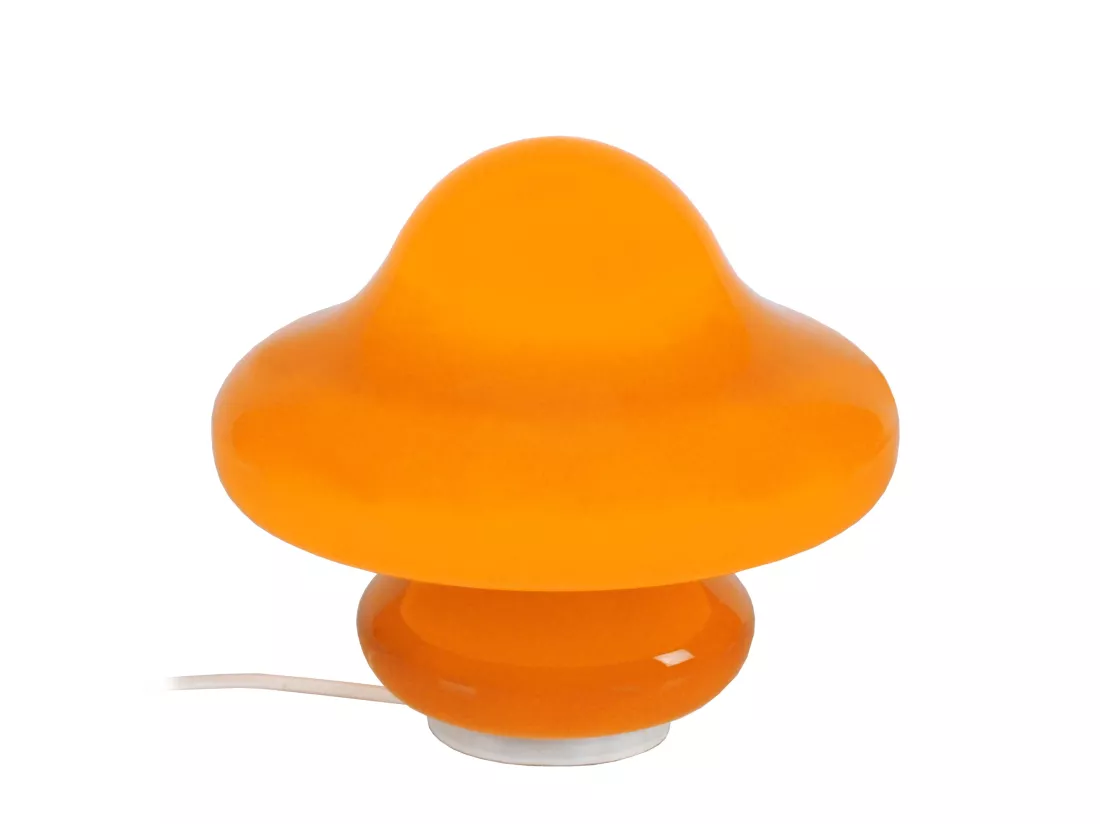 STRUMPF - Lampe de chevet champignon verre orange