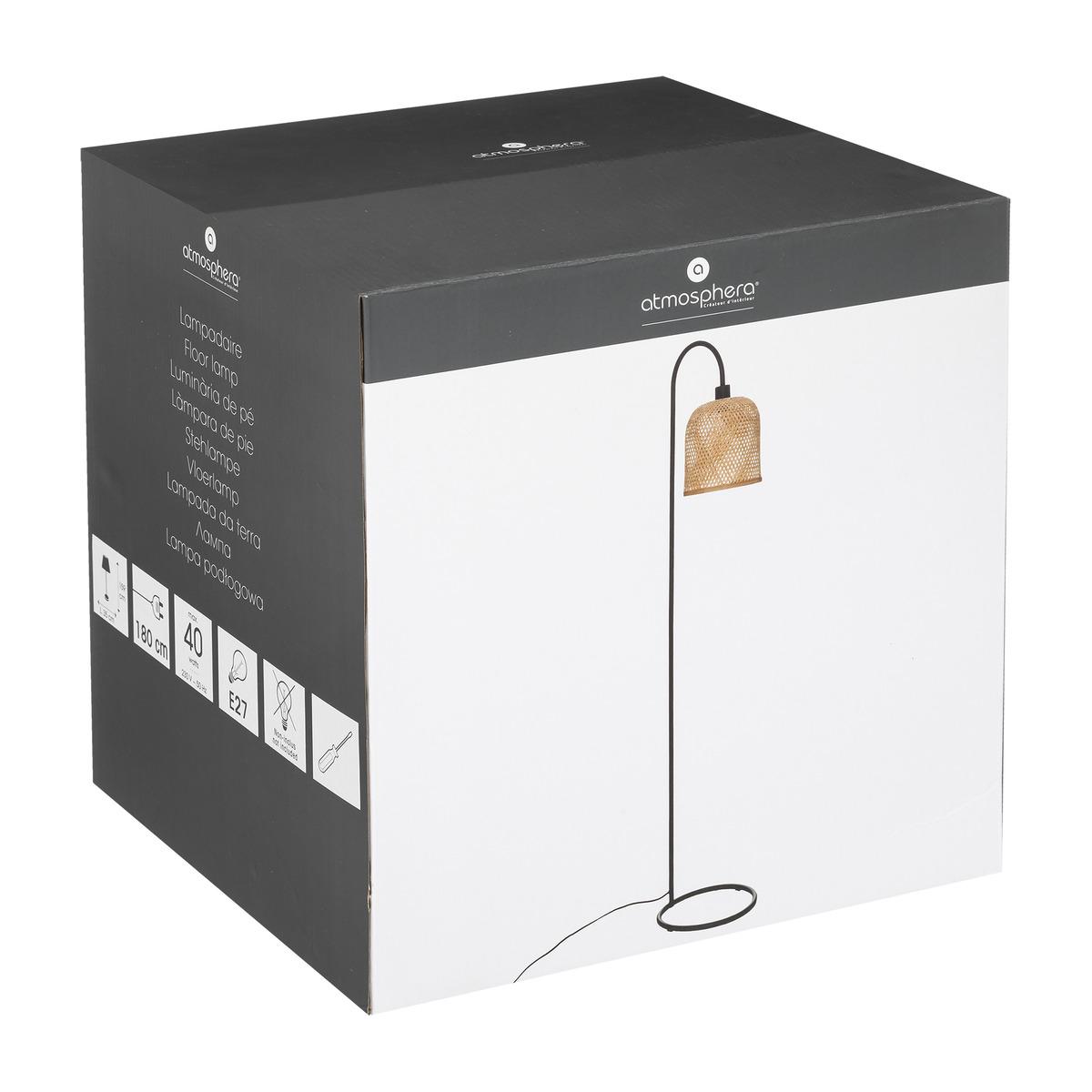 LAMPADAIRE DROIT ALICANTE NOIR H.159CM