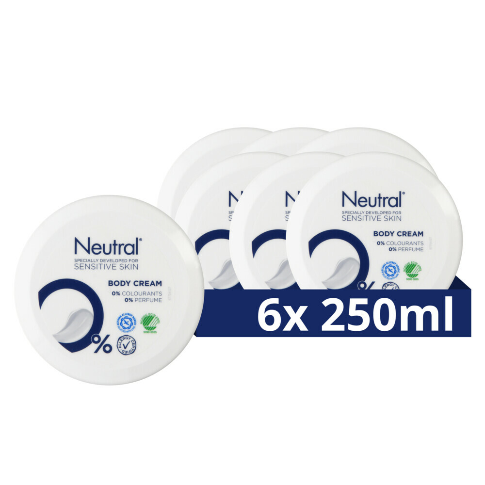 6x Neutral Bodycrème Parfumvrije250 ml