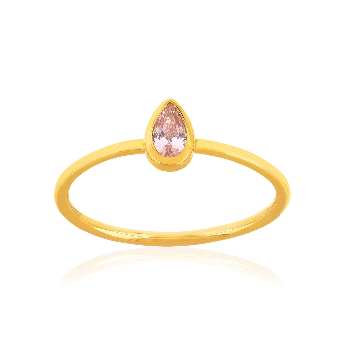 Bague plaqué or jaune pierre imitation