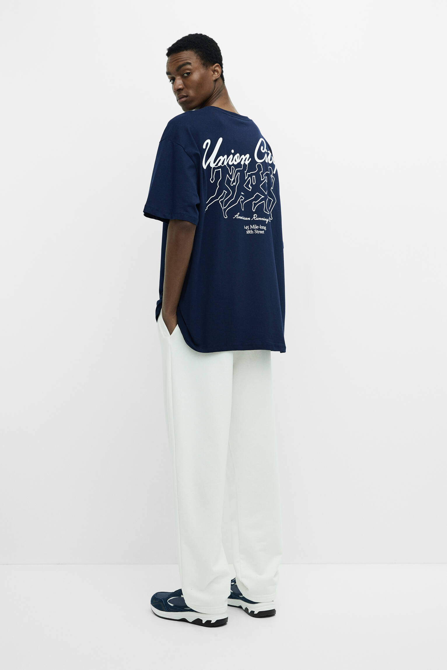 Camiseta de manga curta New York Runners - Azul Marinho