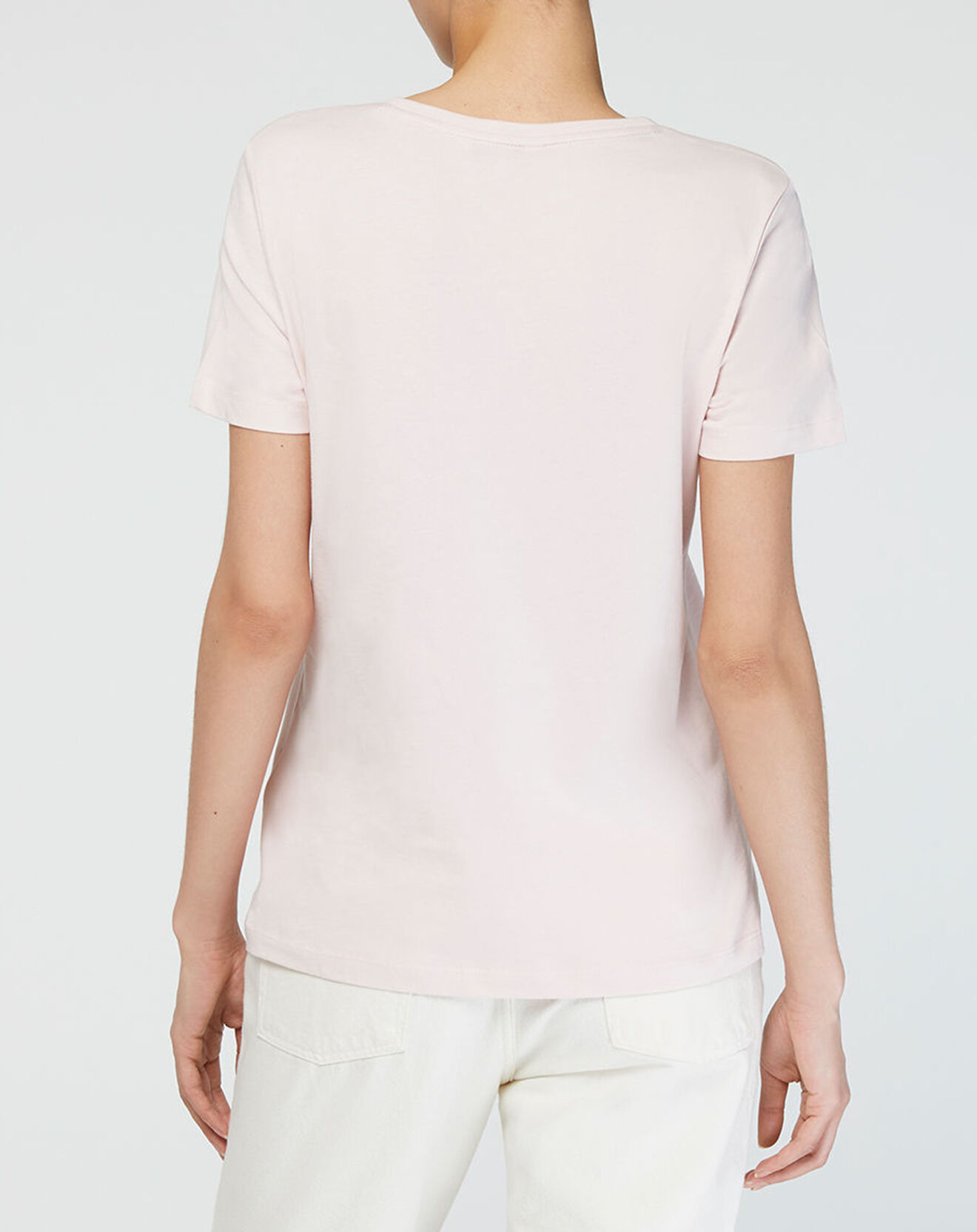 Tommy Hilfiger T-Shirt Basic Logo Paillette rose poudré