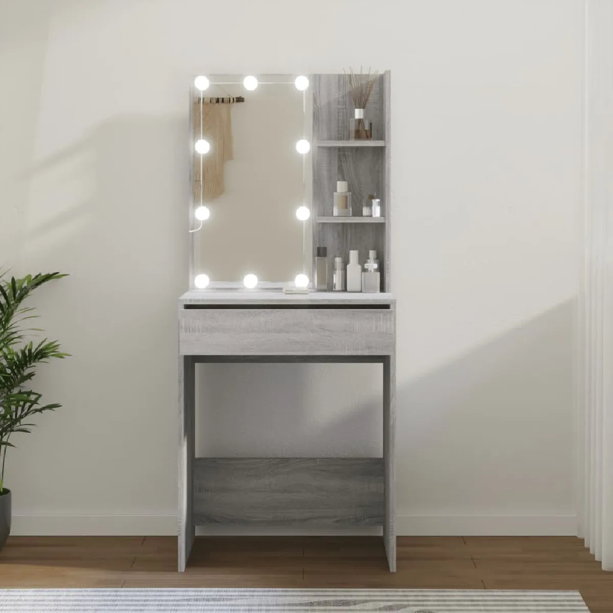 Coiffeuse VIDAXL LED - Sonoma Gris