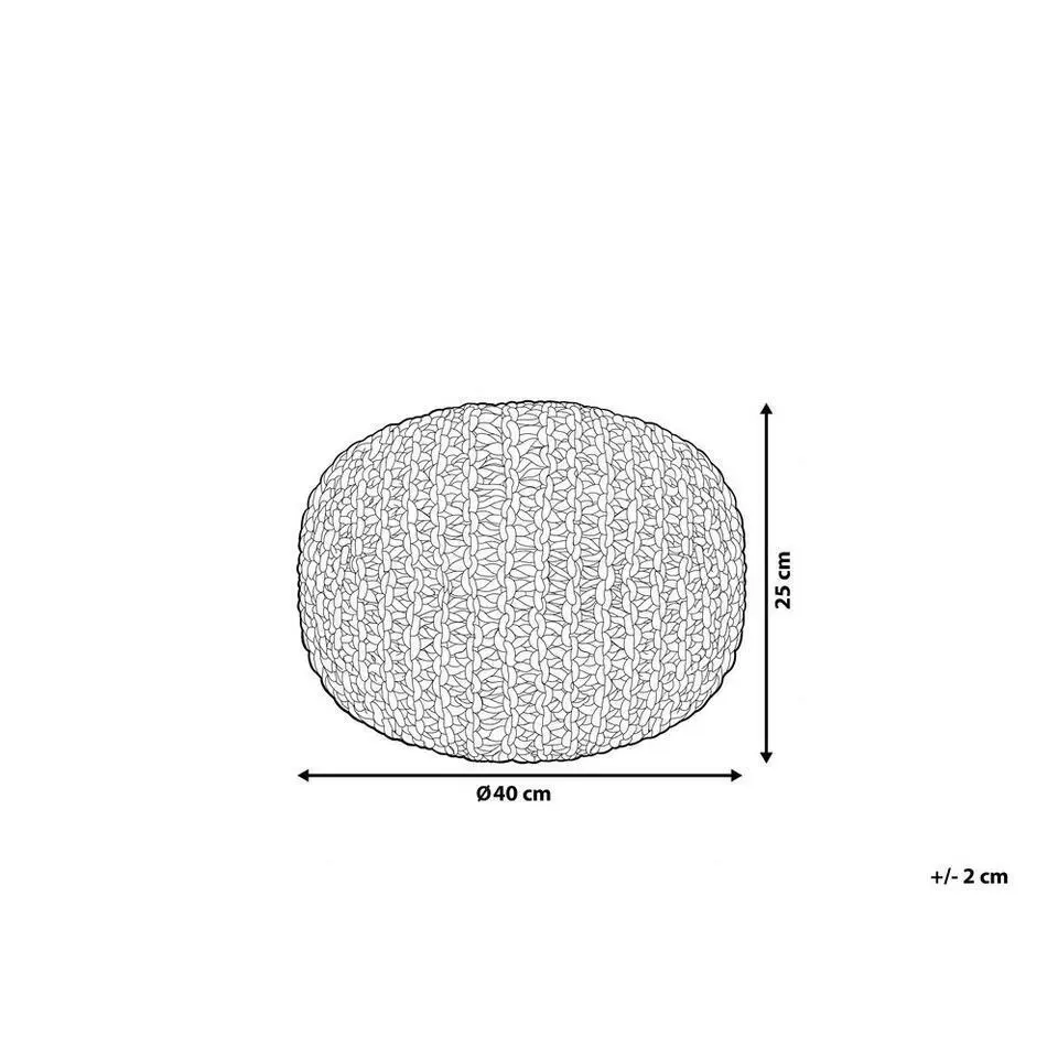 CONRAD S - Poef - Grijs - 40 cm - Katoen