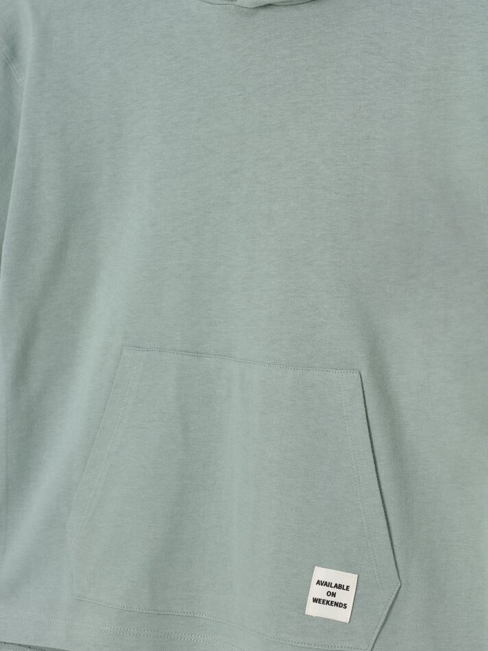 Camiseta com capuz - Verde Lavado