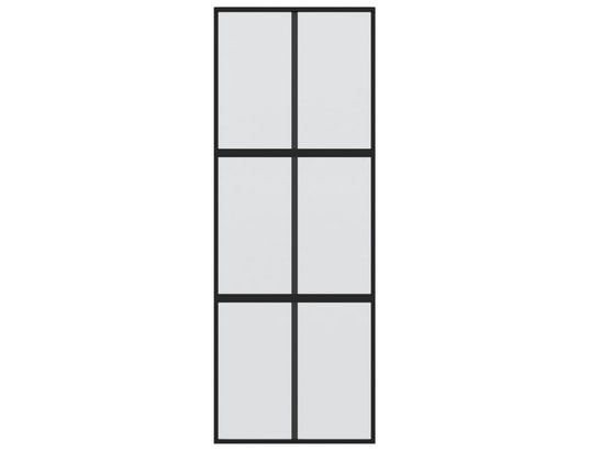 VIDAXL - Porte verre Porte coulissante noir 90x205 cm verre trempé aluminium