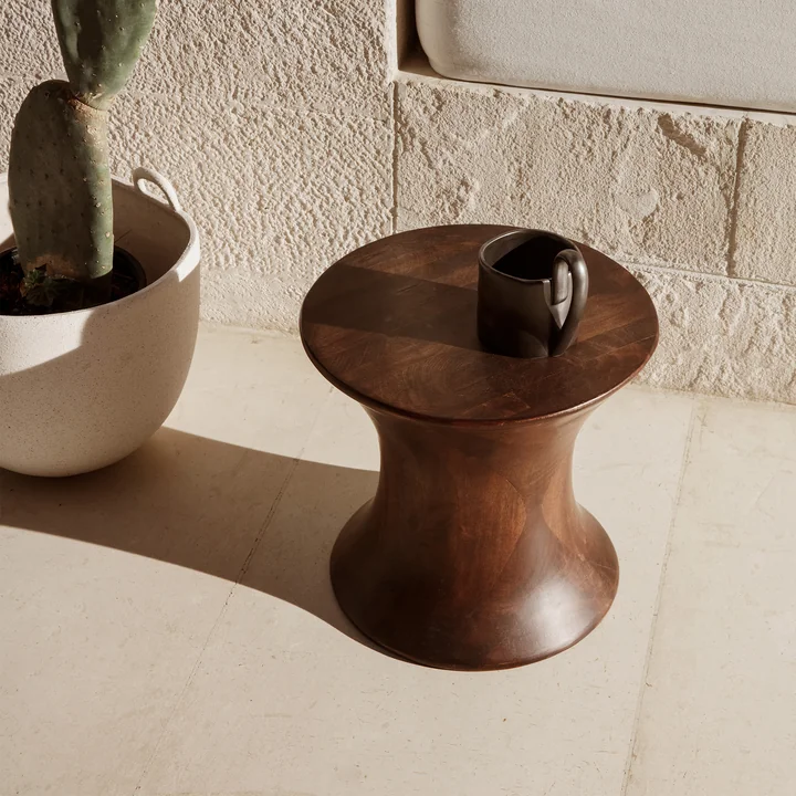 Ferm Living - Spin Hocker, Mangoholz