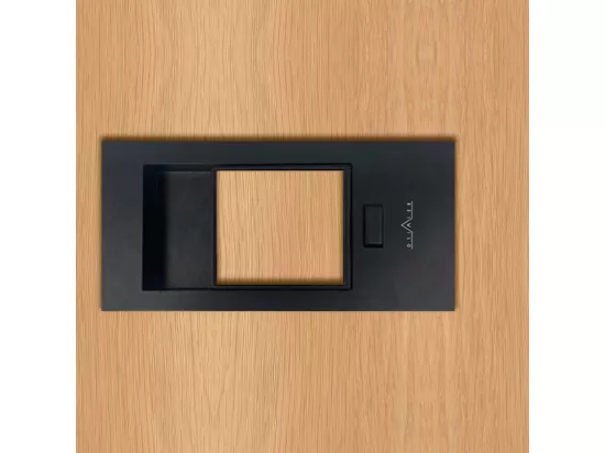 Bloc-porte pose fin de chantier collection Premium Miro avec poignée Exclusive noire, H.204 x l.73 cm, aspect chêne naturel, réversible