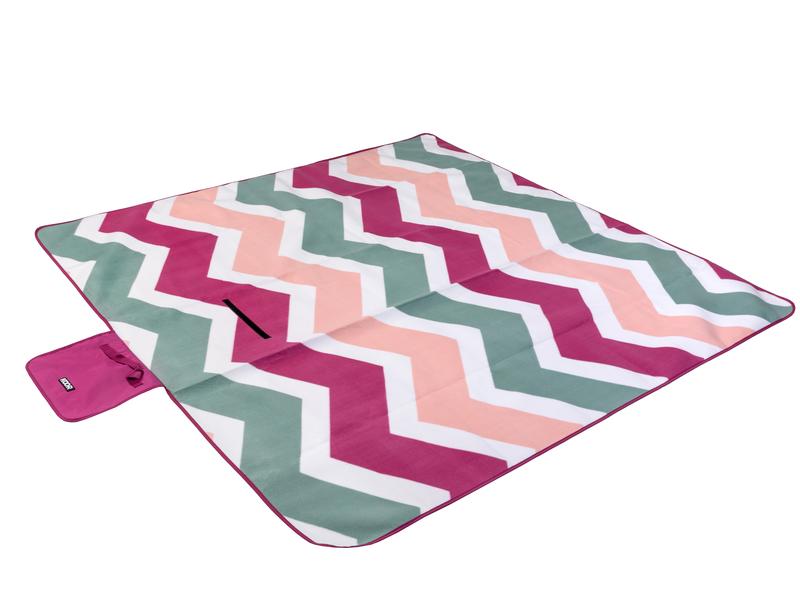 KOOR Picknickdecke Monte-Magenta 200 x 200 cm Modische Picknick-Decke in sommerlichen Trendfarben