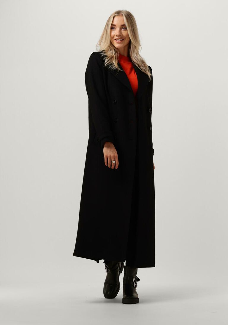 ANOTHER LABEL zwarte another label mantel sophia coat