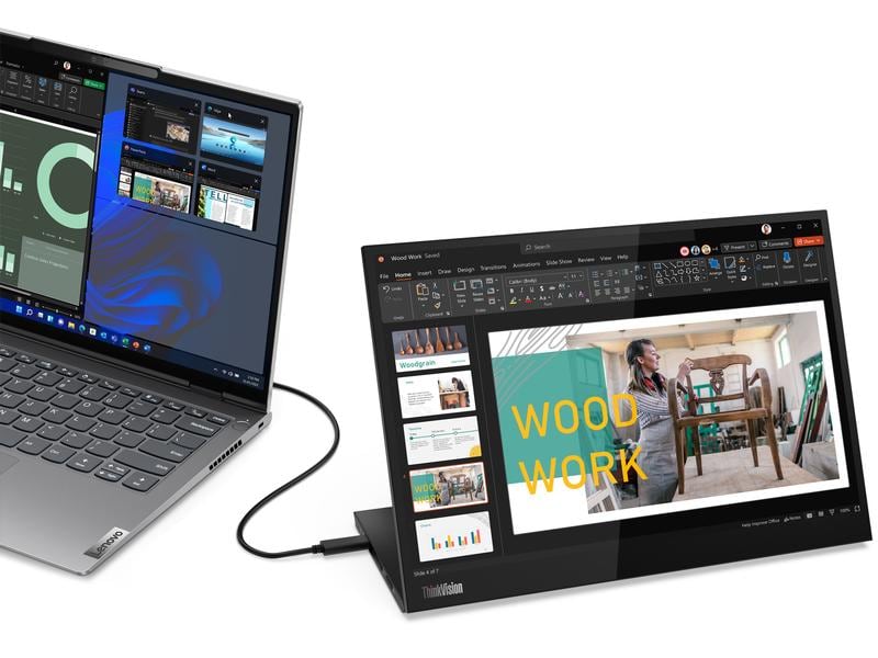 Lenovo Monitor ThinkVision M14d USB-C Tragbarer 14
