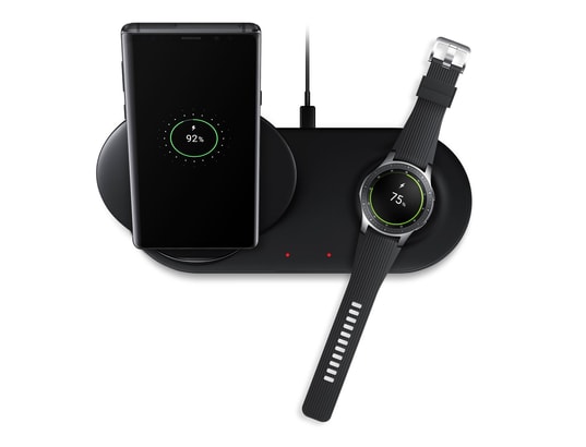 SAMSUNG - Chargeur induction EP-N6100TB - Chargeur sans fil duo noir