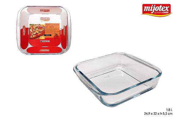 PLAT CARRE EN VERRE 1.8L