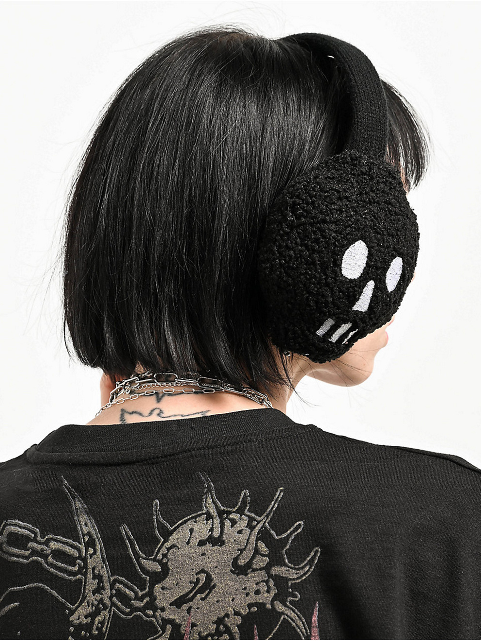 A.LAB Skull Earmuffs Beanie black