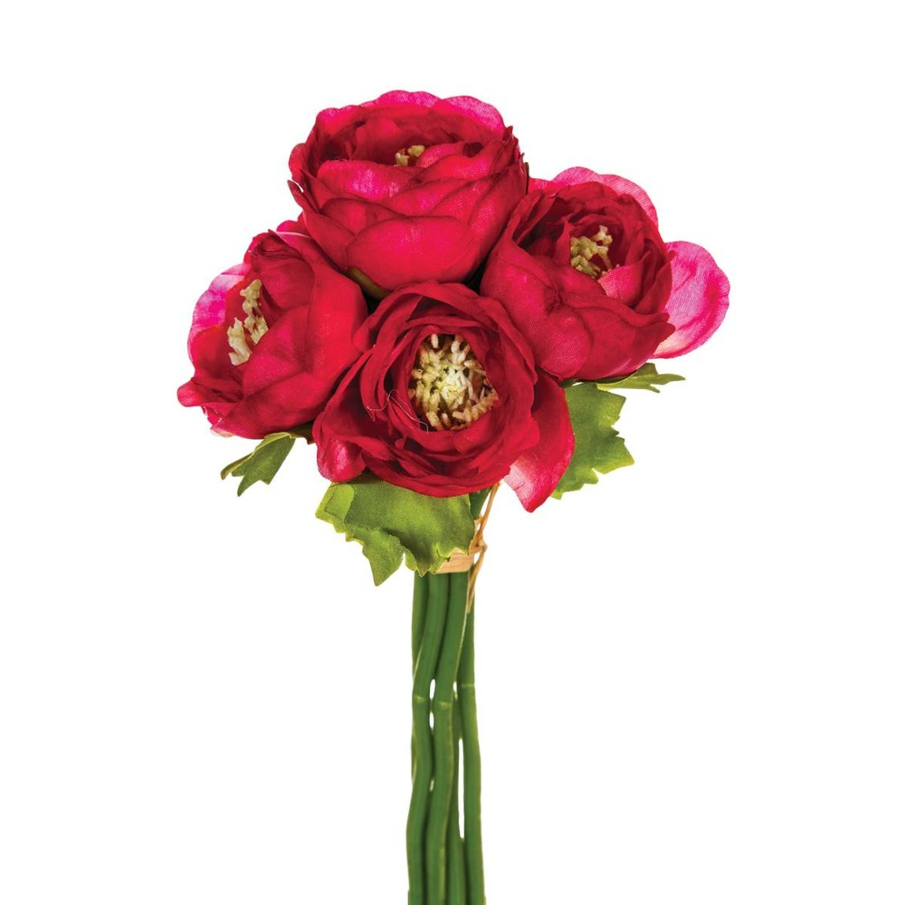 Bouquet de fleurs artificielles 6 renoncules d. 12 x h. 25 cm