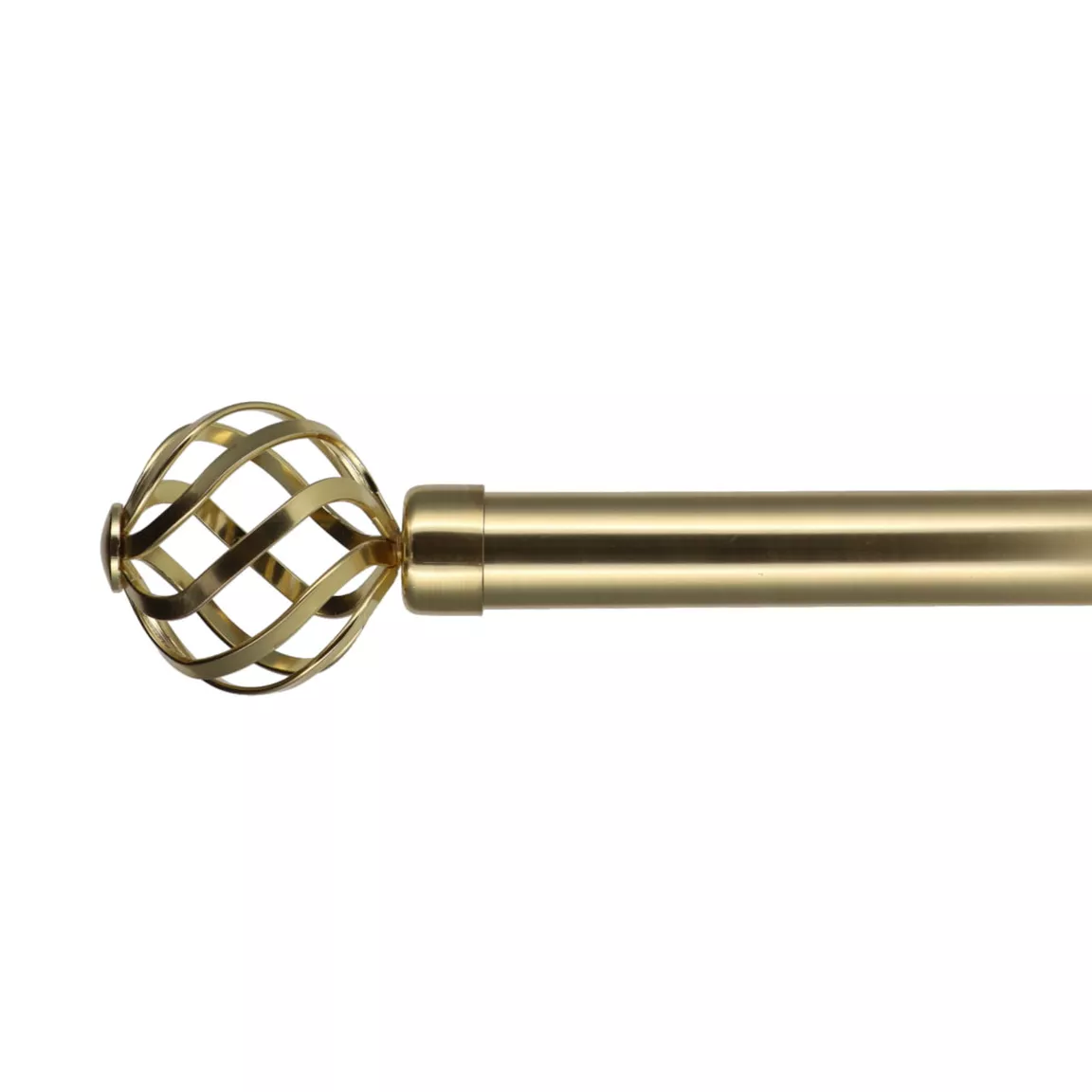 Kit de tringle rideau extensible (L120 - L210 cm / D28 mm) Florence Or