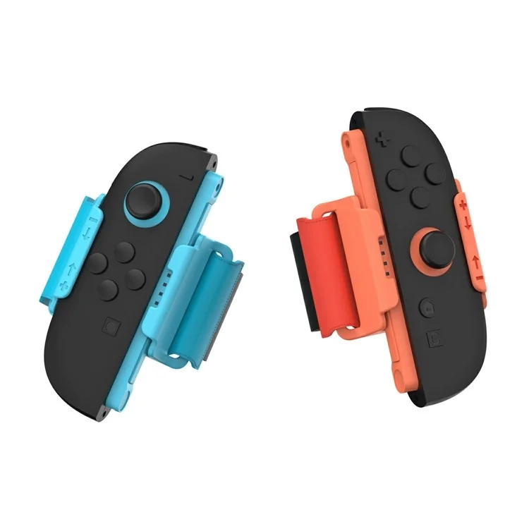(2er Set) Verstellbare Gamepad Sport-Armbänder für Bewegungsspiele kompatibel mit Nintendo Switch 2 Joy-Con Controller - Blau / Rot