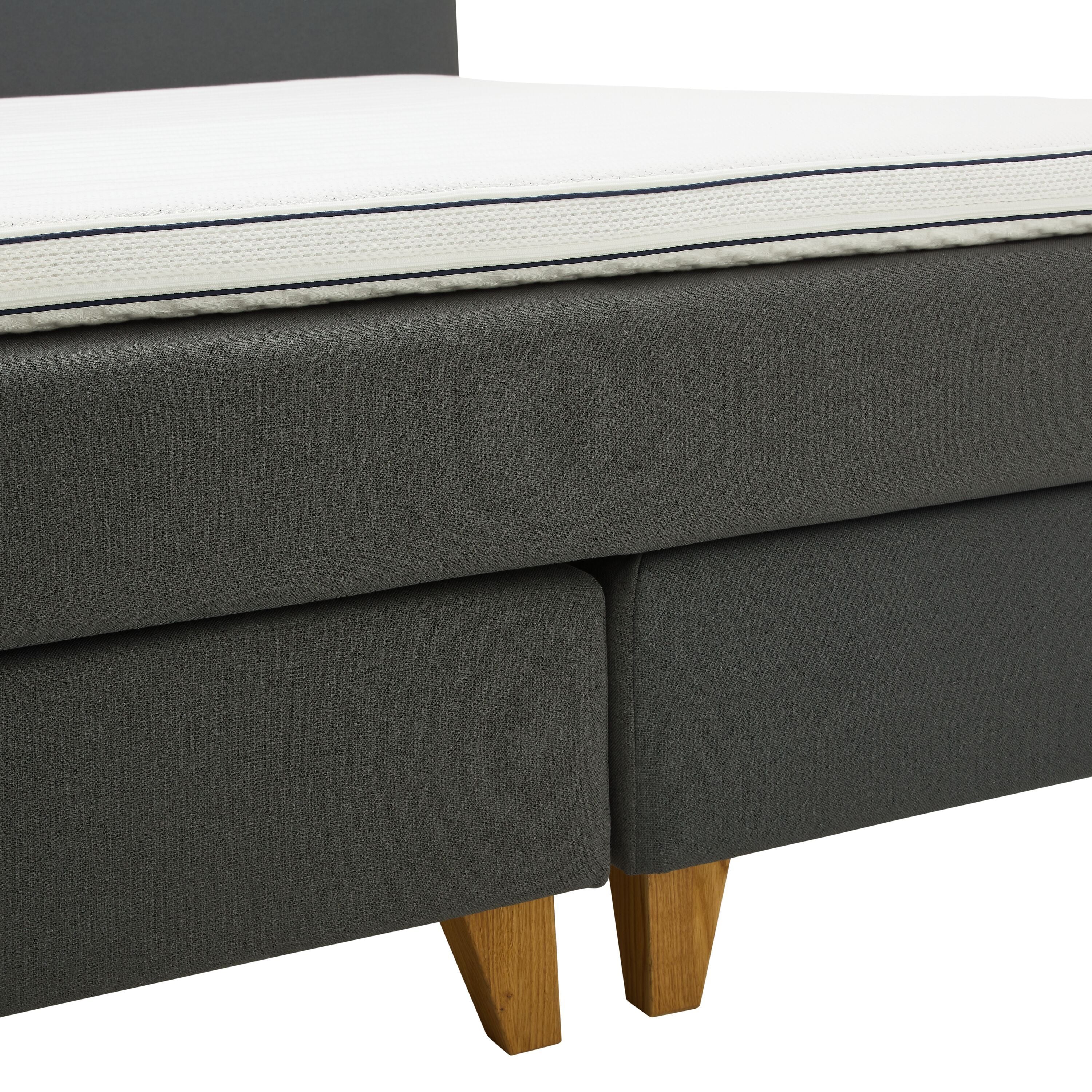 bico GOODNIGHT Boxspringbett - Dunkelgrau / B: 180.0 cm x T: 200.0 cm