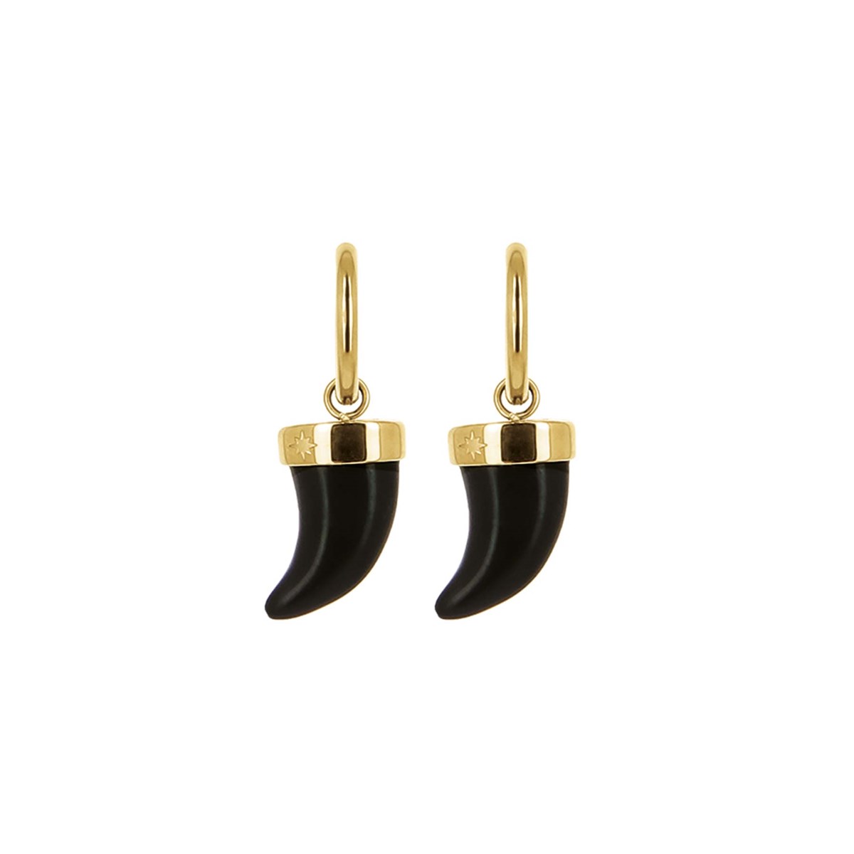 Boucles Corne acier doré or