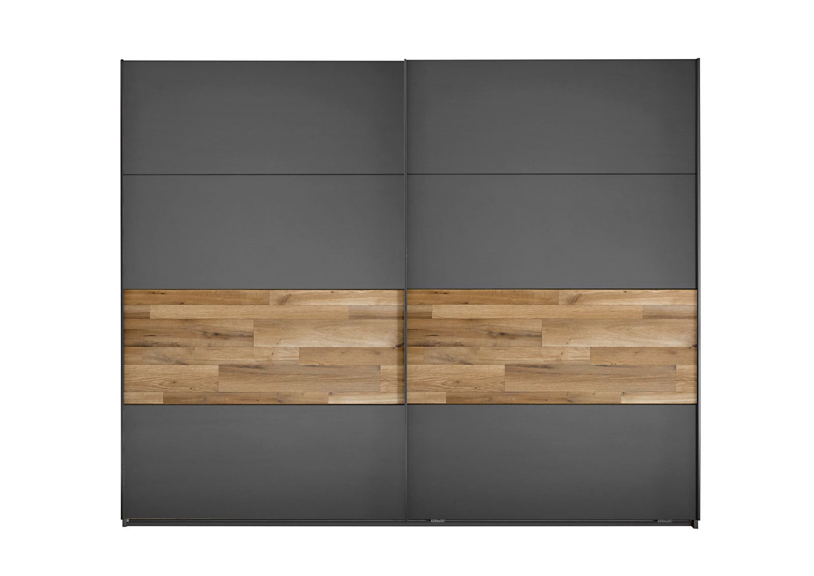 Schwebetürenschrank Rivoli Montana Oak-Optik/Graphit 270x210x64 cm