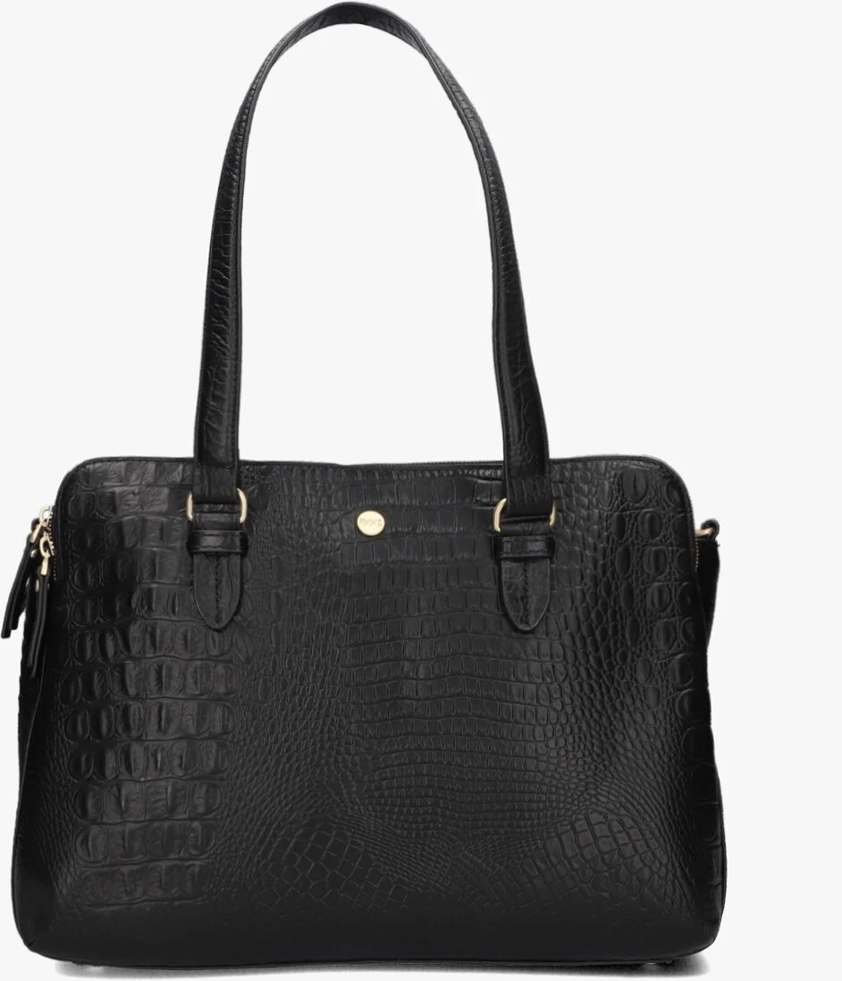 FMME zwarte fmme laptoptas charlotte croco