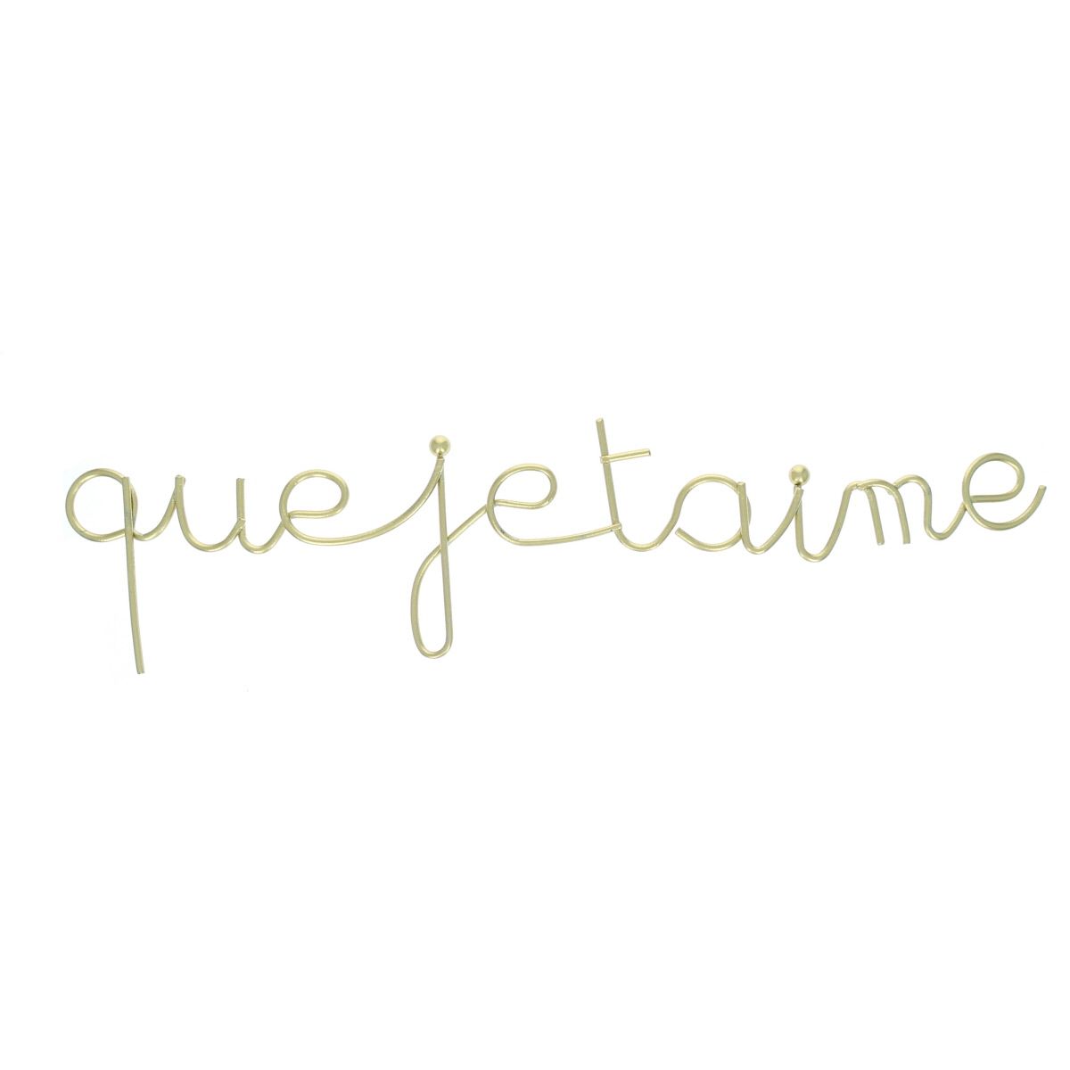 Mot métal doré que je t'aime Atelier jasmin