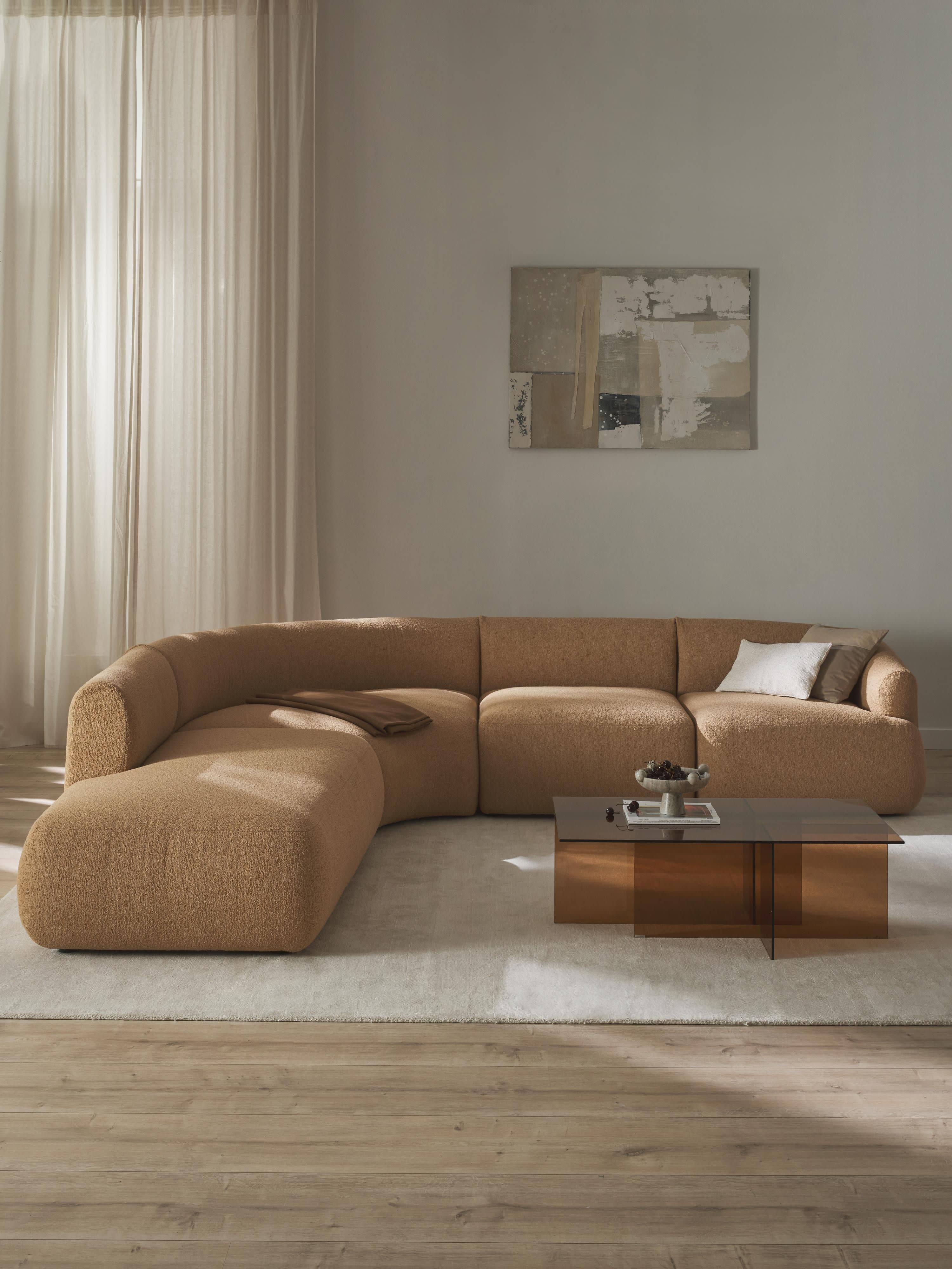 Modulaire bouclé hoekbank Sofia (4-zits)