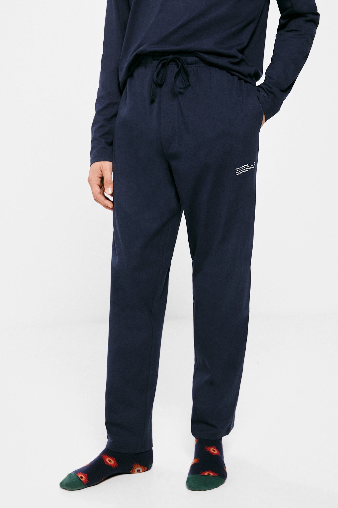 Pijama monocromático extra confortável - azul escuro