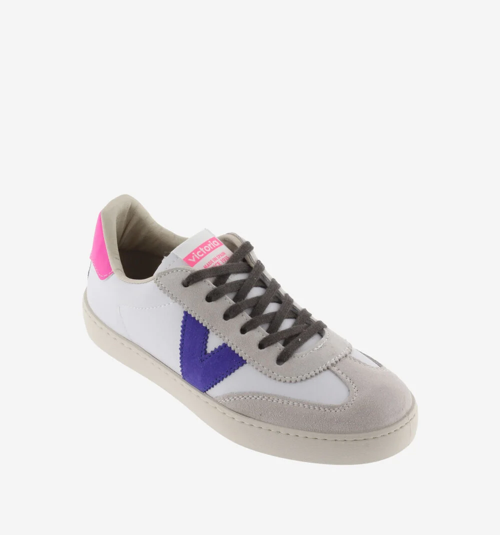 BERLÍN CYCLISTE EFFET CUIR MULTICOLORE Chaussures de cyclisme pour femmes détails fluorés FUCSIA