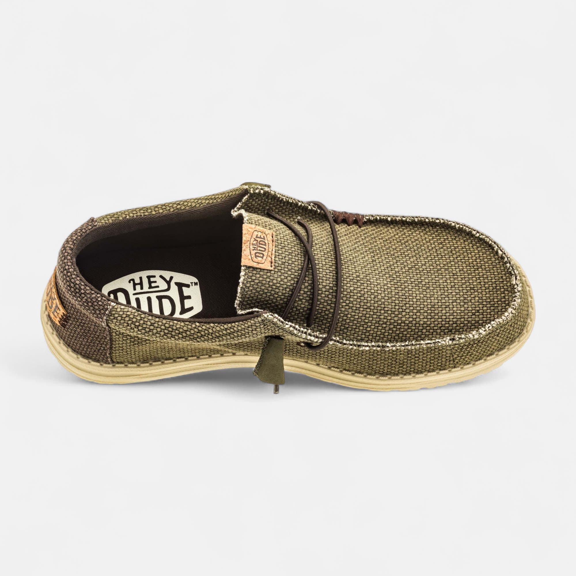 Baskets en toile Homme kaki