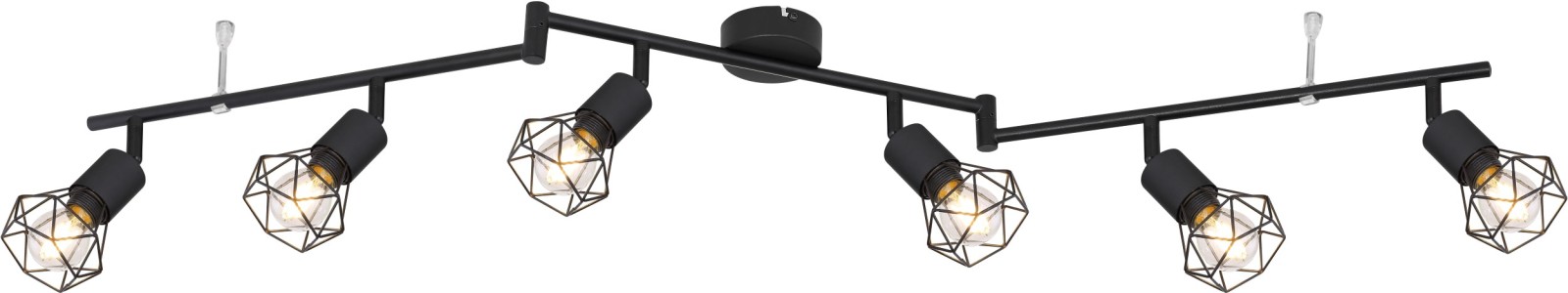 Deckenstrahler - schwarz matt - beweglich - 120 cm