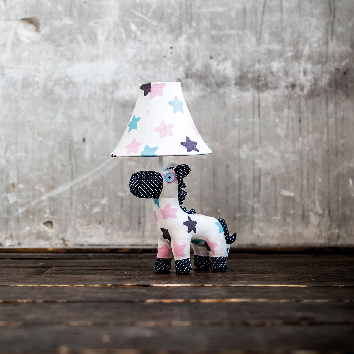 Kinder tafellamp paard sterren incl. LED - Finn