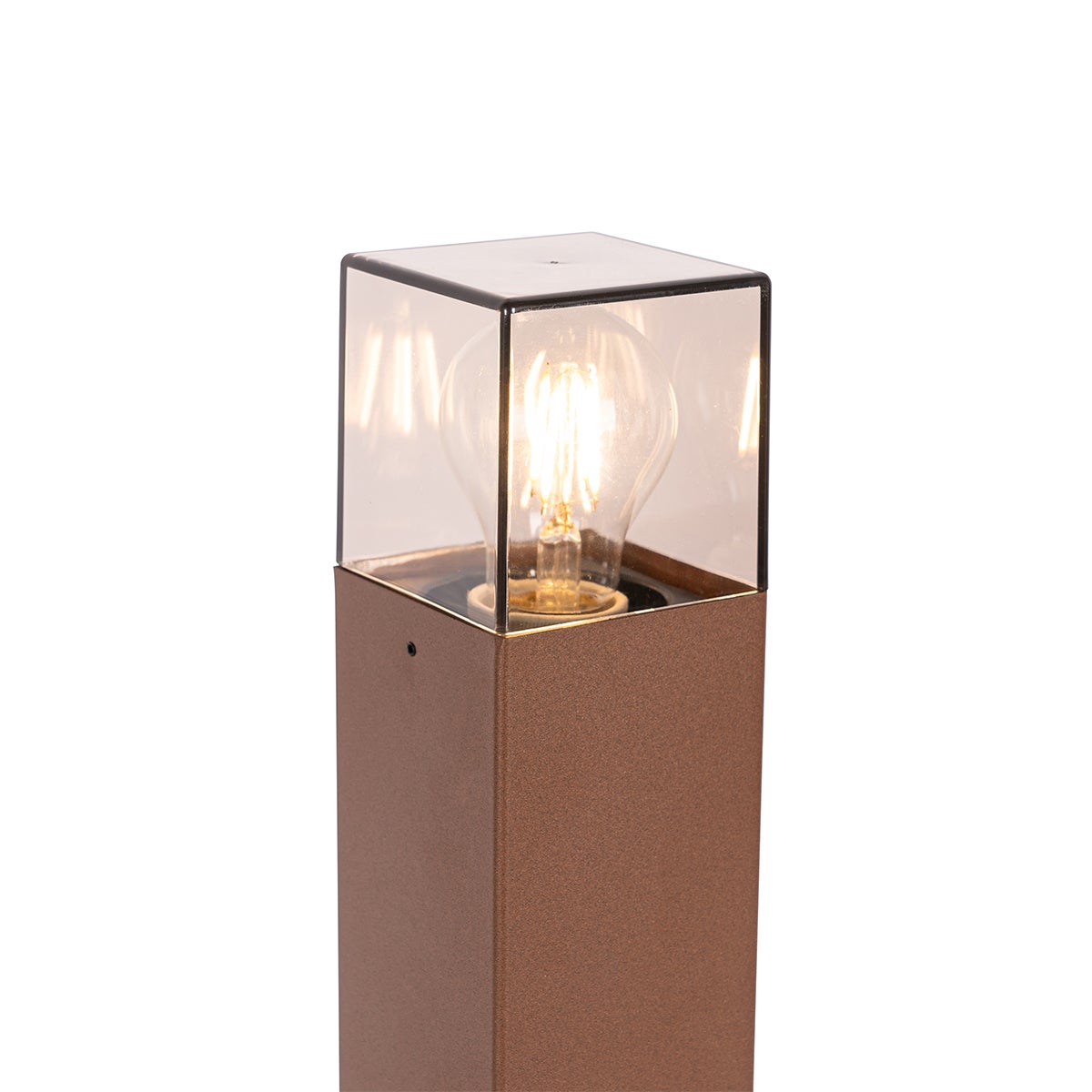 Industriële buitenvloerlamp, roestbruin, 50 cm, IP44 – Denemarken